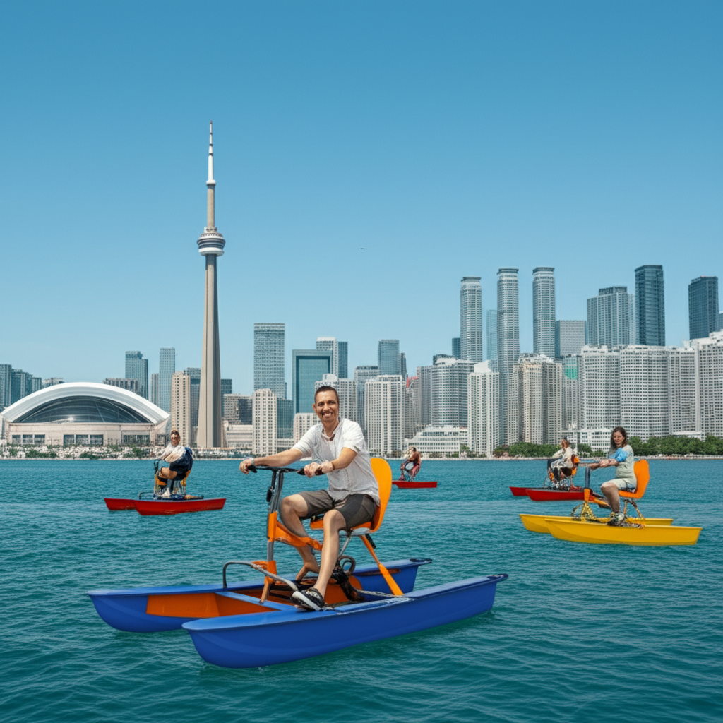 “Pedal Into Adventure: Exploring Toronto’s Waterfront on Water Bikes with Adnan Menderes Obuz”
