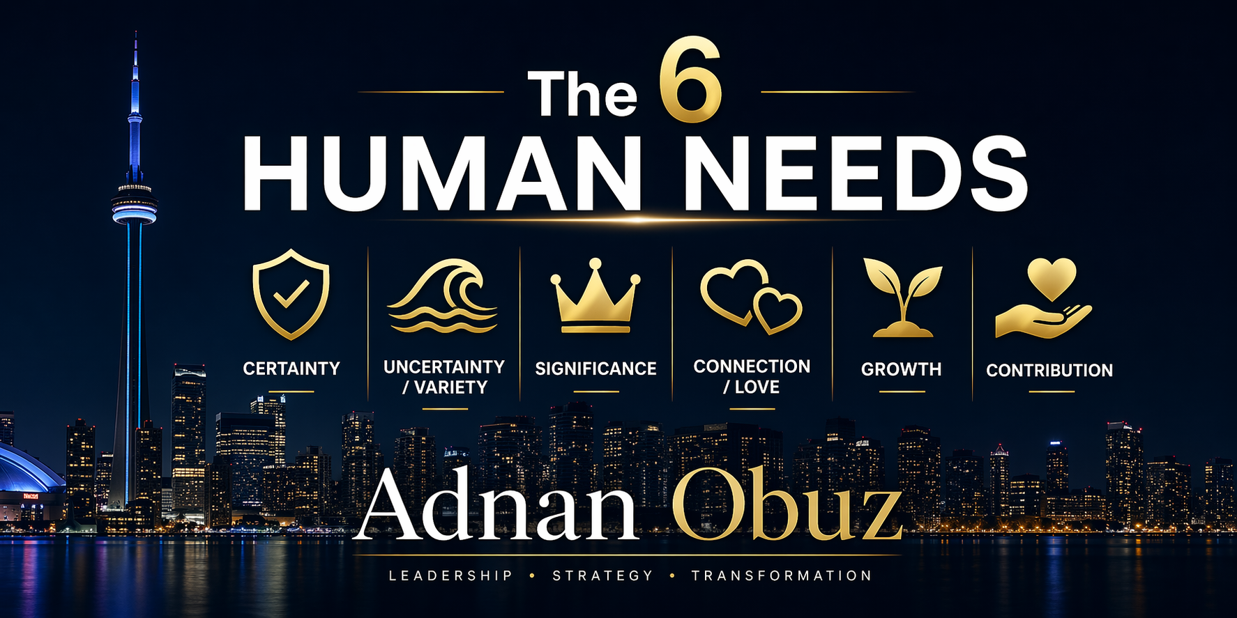 6 Human Needs, Tony Robbins, AI strategy Toronto, capital markets leadership, prompt engineering, digital transformation, executive coaching, human needs framework, Adnan Obuz